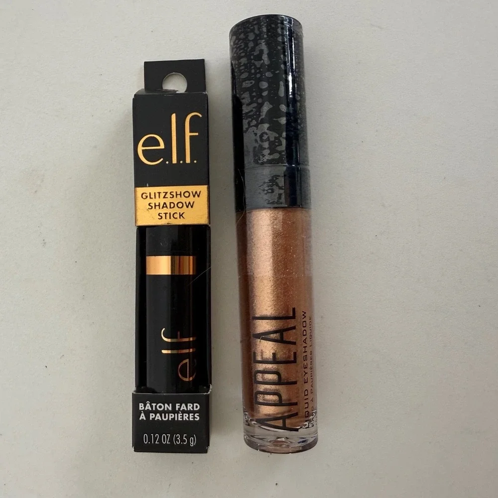 e.l.f.‎ + Appeal Eyeshadow Bundle Glitzshow Royal Foil Liquid Rose Gold New